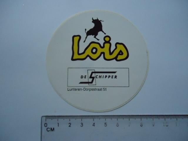 sticker oud Lunteren lois winkel DE SCHIPPER dorpsstraat 51, Verzenden, Zo goed als nieuw, Bedrijf of Vereniging