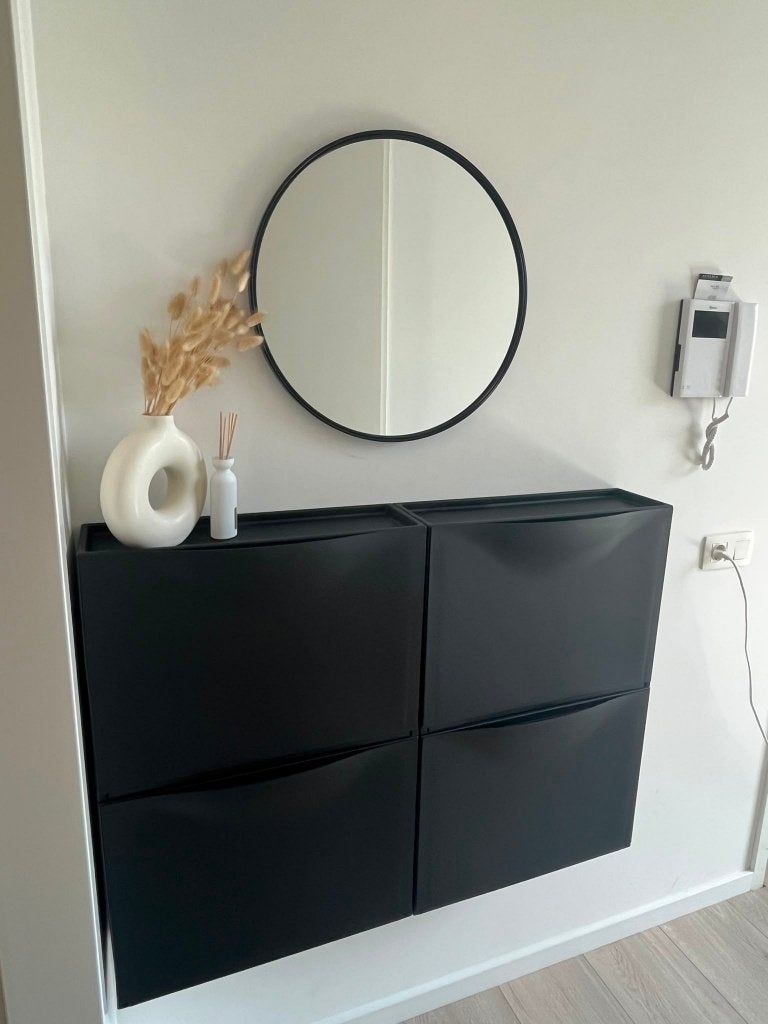 4x IKEA TRONES schoenenkasten + spiegel, Huis en Inrichting, Ophalen, Gebruikt