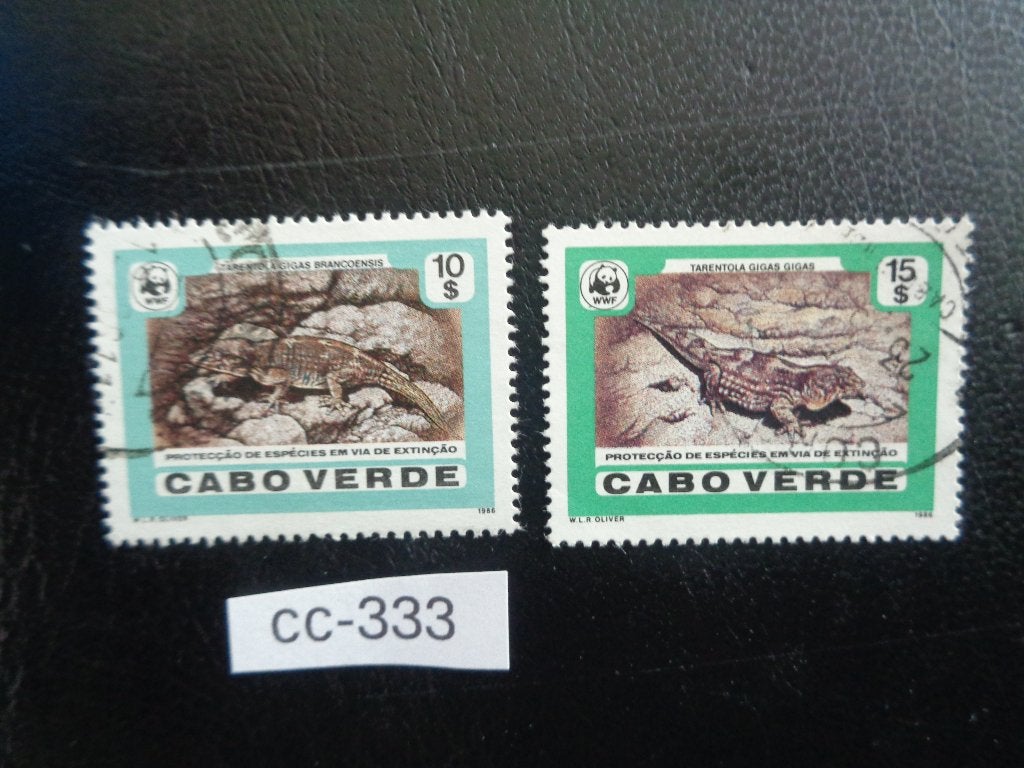 kaapverdie - beschermde reptielen 1986 (cc-333), Ophalen of Verzenden, Overige landen, Gestempeld