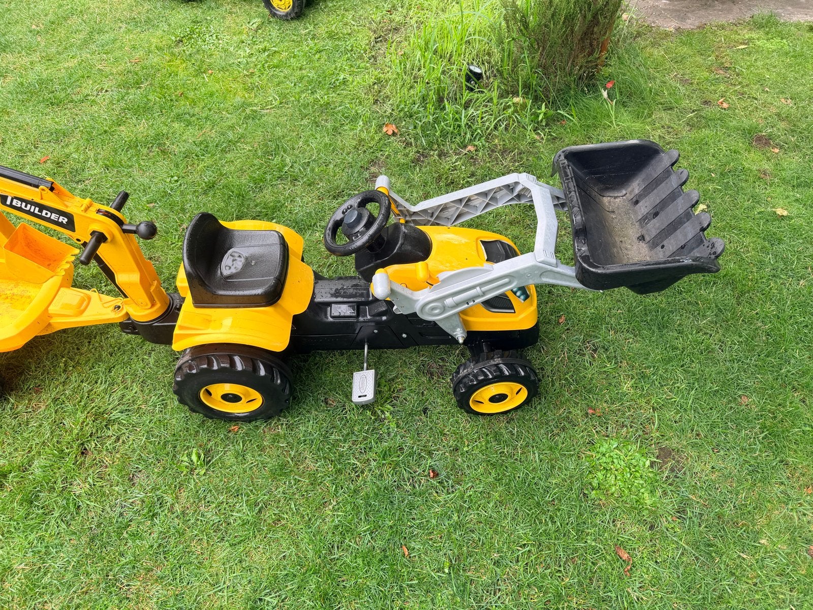 Smoby Builder Traktor met schep en aanhanger, Ophalen, Gebruikt, Trapvoertuig