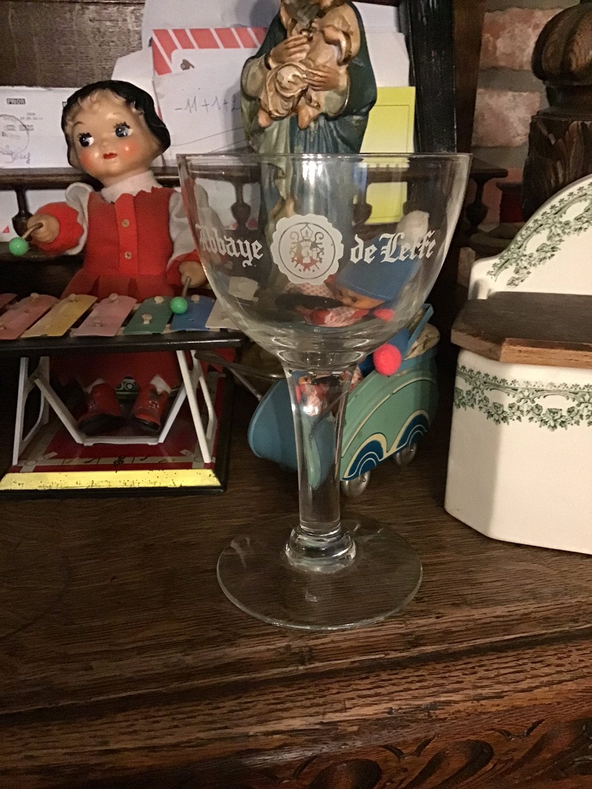 Oud bierglas Abbaye de Leffe, Verzamelen, Biermerken, Ophalen of Verzenden, Zo goed als nieuw, Glas of Glazen, Overige merken