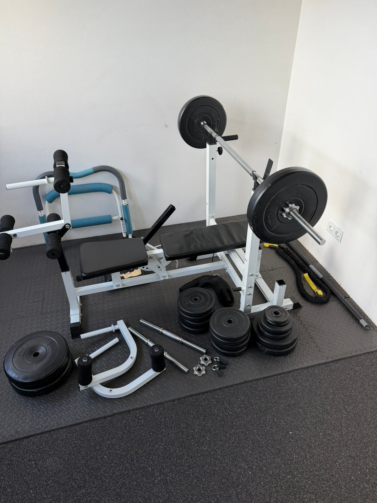 Bench press met nog meer, Ophalen, Zo goed als nieuw, Fitnessbank
