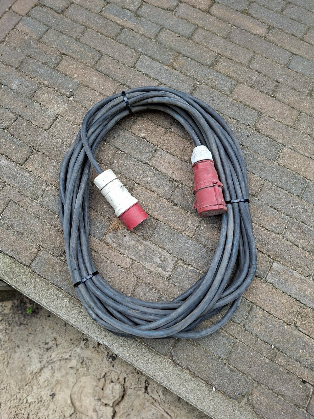 Kracht verlengkabel 5G4mm² 22 meter 32 ampère, Ophalen of Verzenden, Gebruikt, Overige typen