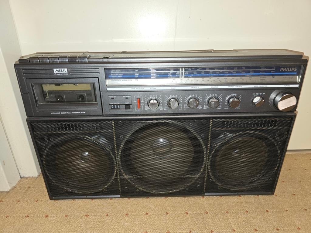 Philips D8443 power player ghettoblaster jaren 80, Ophalen of Verzenden, Gebruikt, Philips