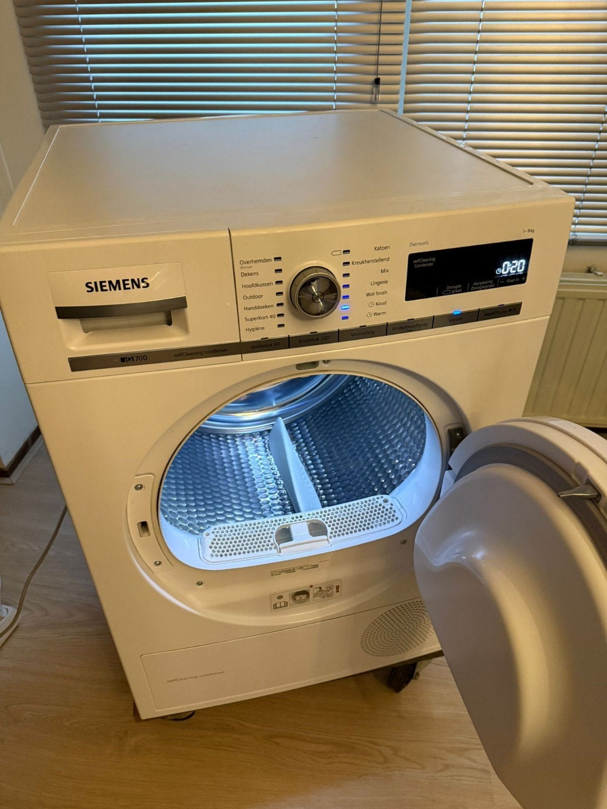Siemens Warmtepompdroger 9kg SelfCleaning Condenser, Ophalen, Overige typen, 8 tot 10 kg, Zo goed als nieuw