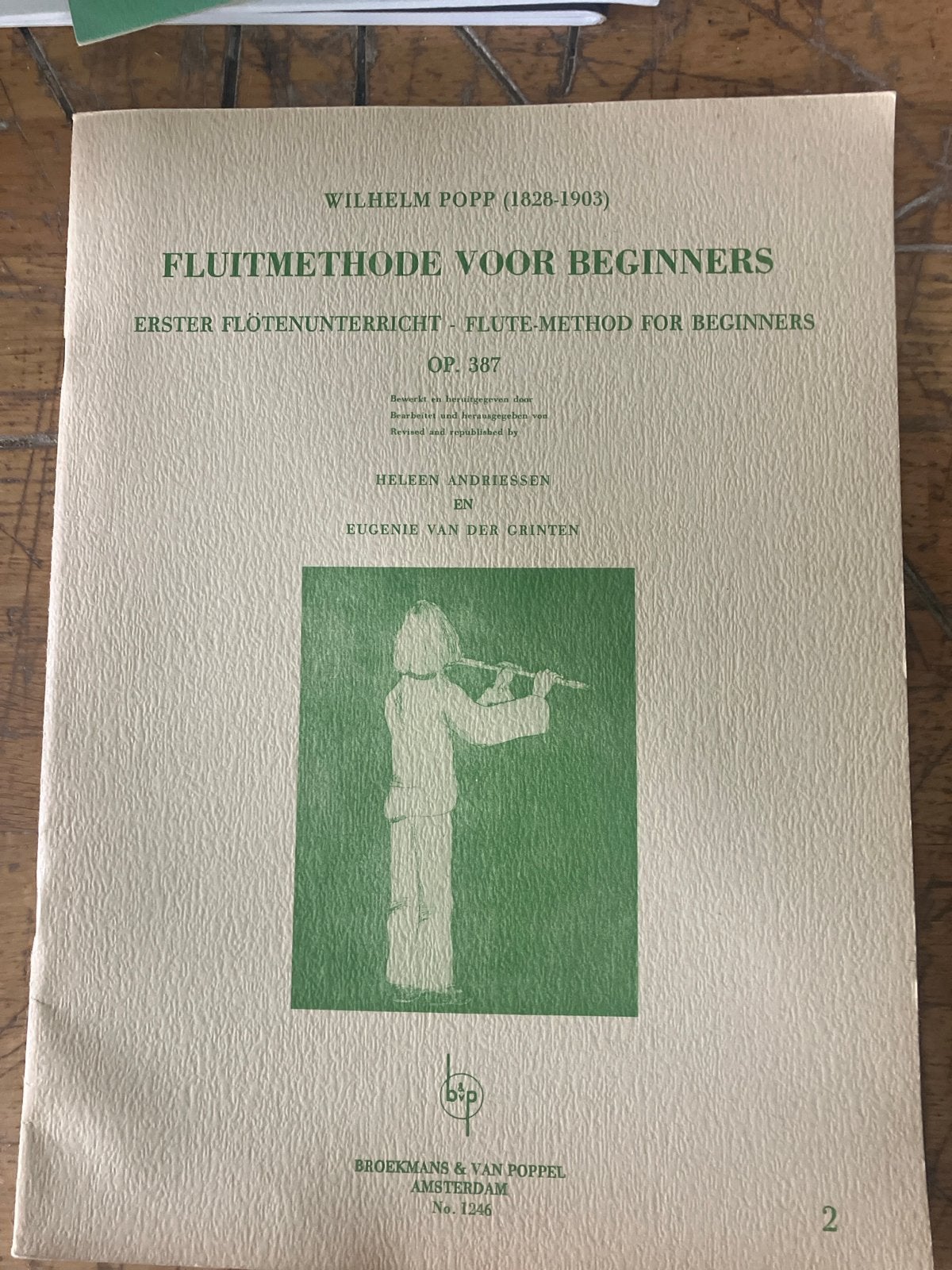 Wilhelm Popp Fluitmethode voor Beginners (Op. 387), Gebruikt, Klassiek, Les of Cursus, Dwarsfluit of Piccolo