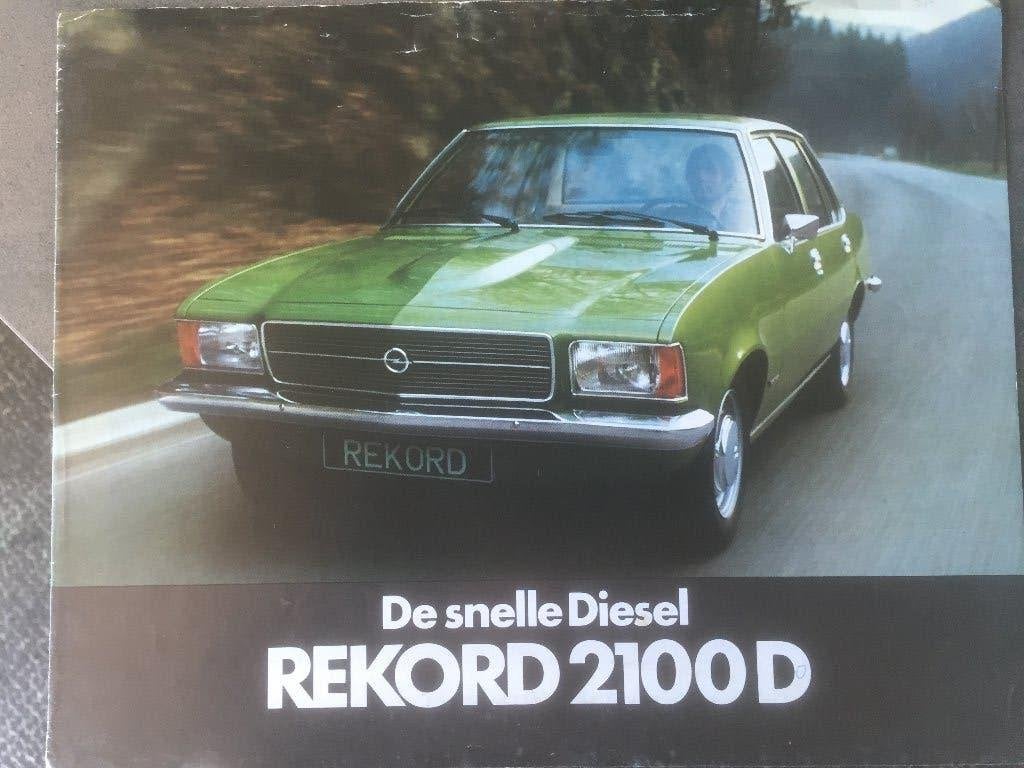 Folder van Opel Rekord 2100 D, ca. 1975, Ophalen of Verzenden, Zo goed als nieuw, Opel