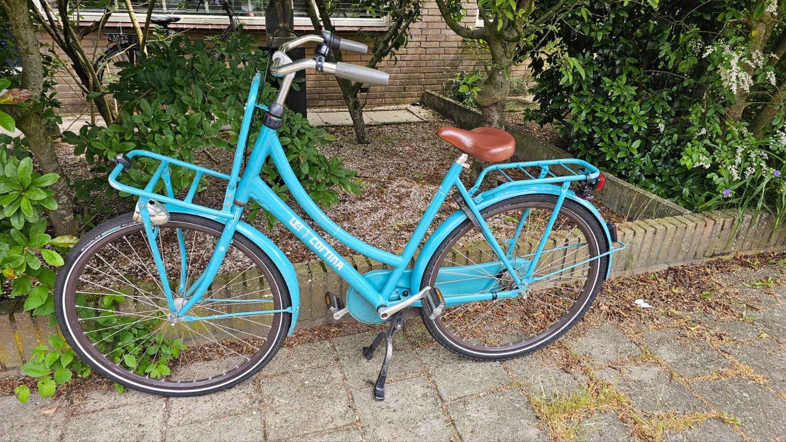Cortina U4 Transportfiets - Turquoise, Gebruikt, Versnellingen, Trommelrem, Ophalen