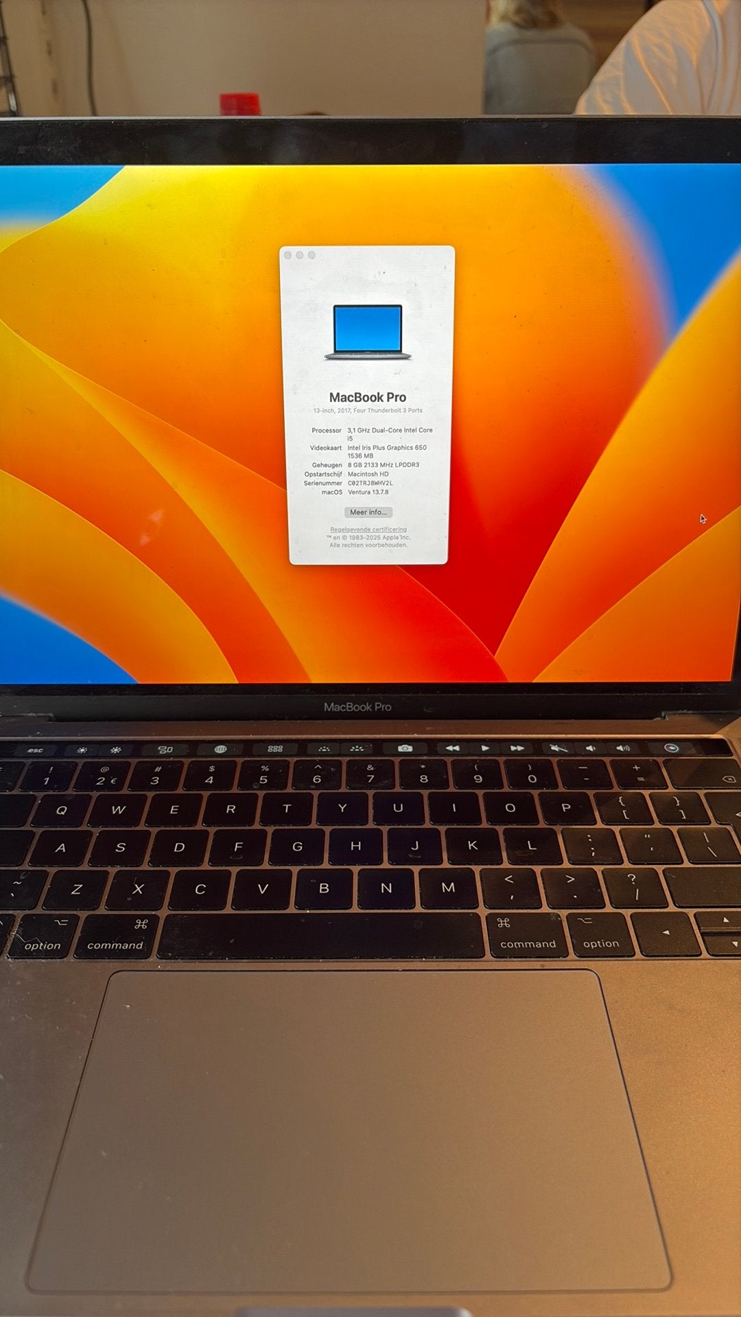 MacBook Pro 2017, MacBook Pro, 2 tot 3 Ghz, 13 inch, Ophalen of Verzenden