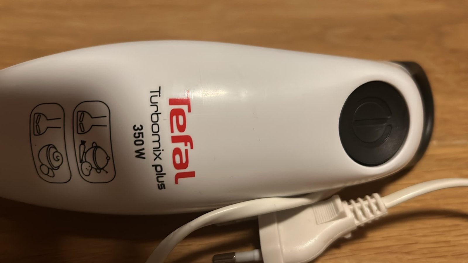 Tefal Turbomix Plus 350W Staafmixer - Wit, Minder dan 1 liter, Ophalen of Verzenden, Gebruikt, 1 snelheid