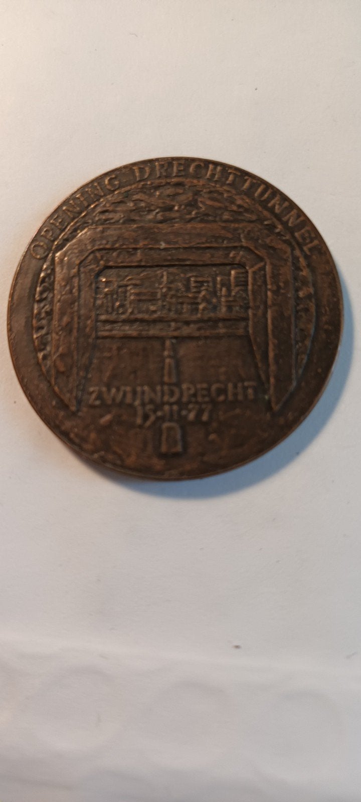 Herdenkingsmunt Opening Drechttunnel 1977, Ophalen of Verzenden