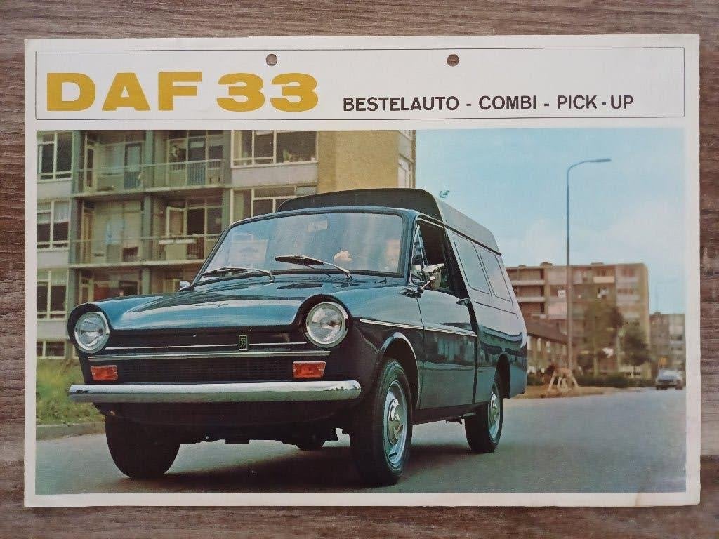 Daf 33 Bestel/Combi/ Pick-up brochure uit 1967, Verzenden, Gelezen, Overige merken