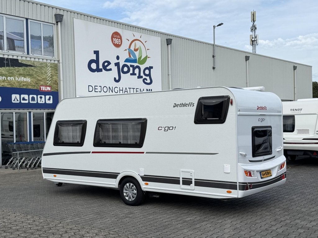 Dethleffs C'Go 495 QSK Stapelbed-Mover-Luifel, Bedrijf, Treinzit, Dwarsbed, Dethleffs