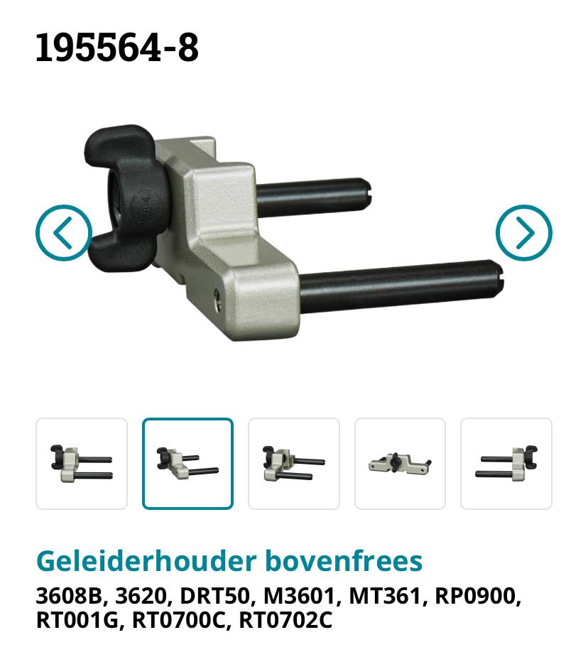 Geleider houder makita bovenfrees 122965-7, Ophalen of Verzenden, Nieuw, Elektrisch, Bovenfrees