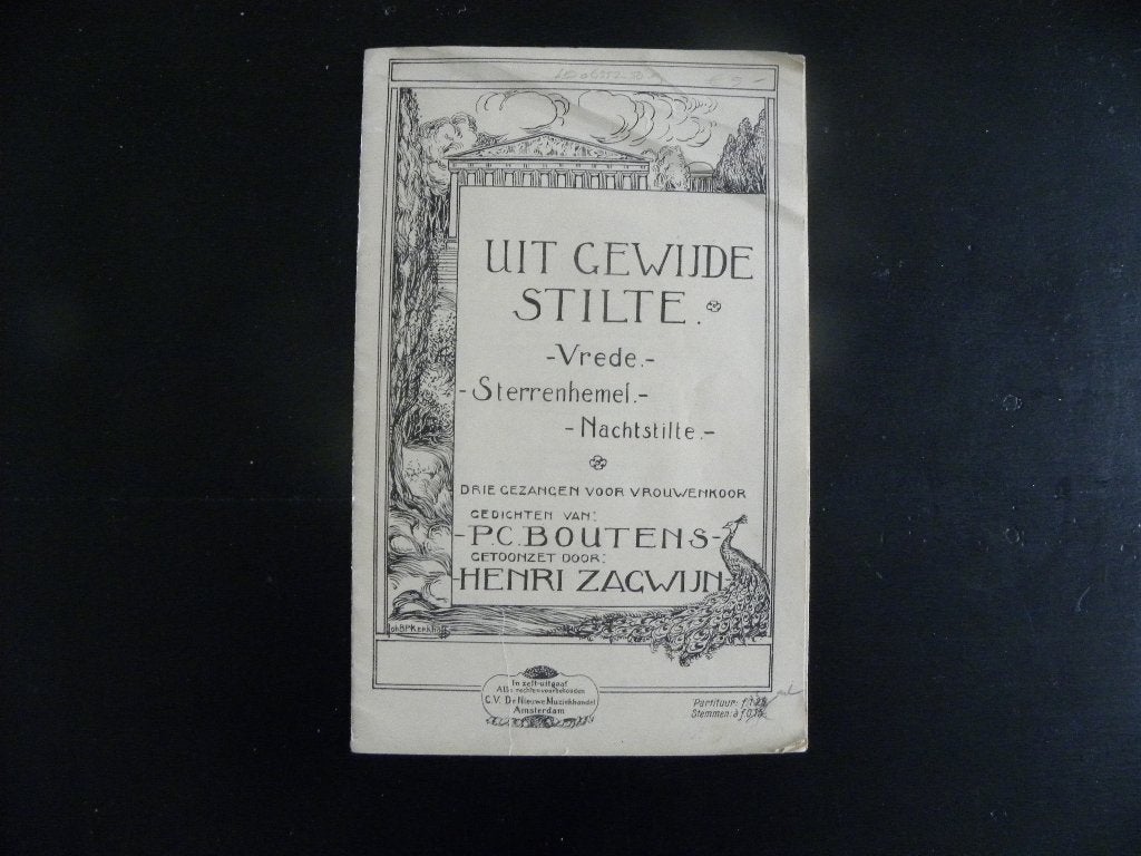 P.C. Boutens: Uit gewijde stilte. Vrede-Sterrenhemel-Nachtst, Ophalen of Verzenden, Gelezen