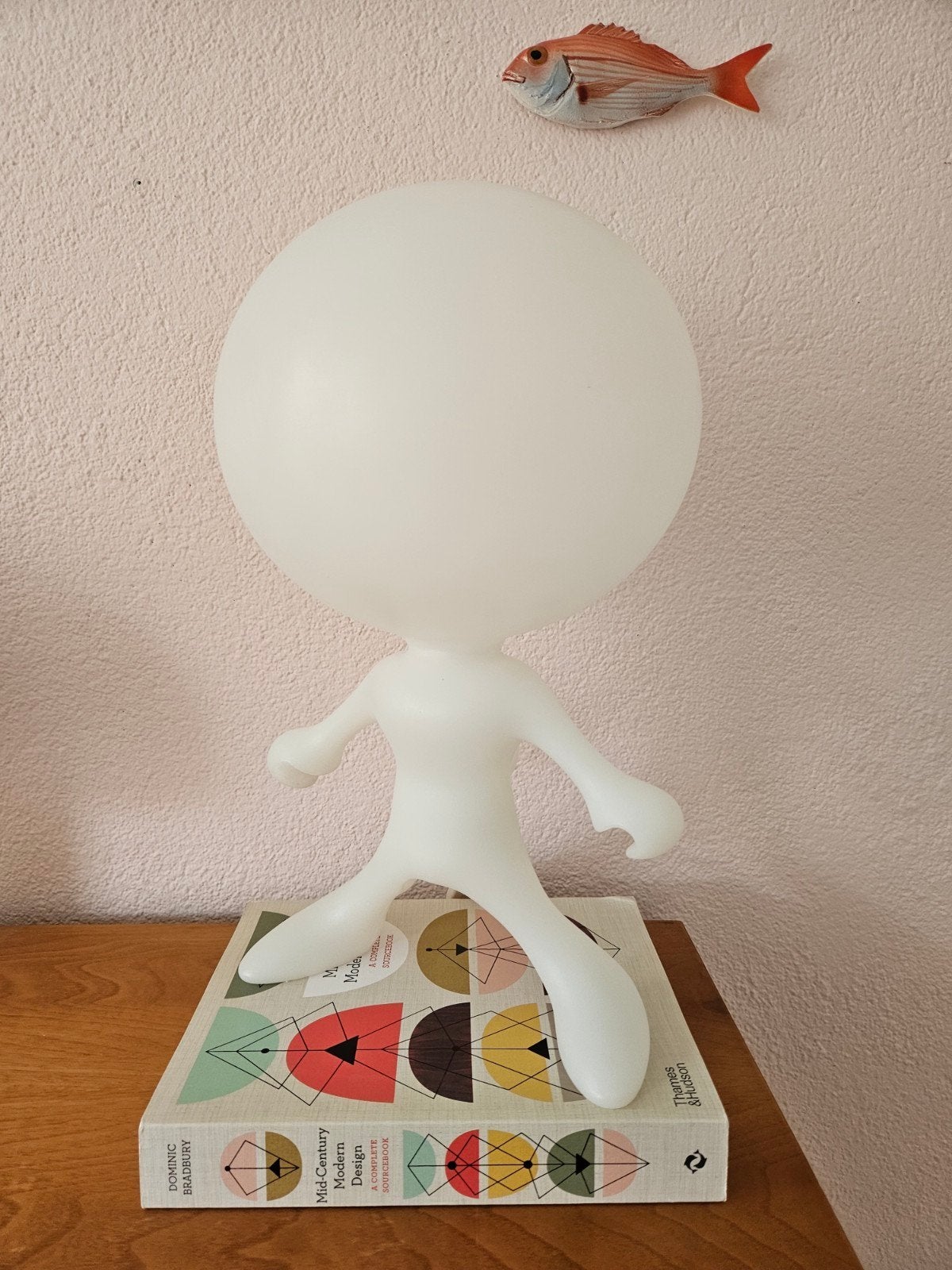 Vintage design Space age astronaut lamp, Wit, Ophalen of Verzenden, 40 cm, Lamp
