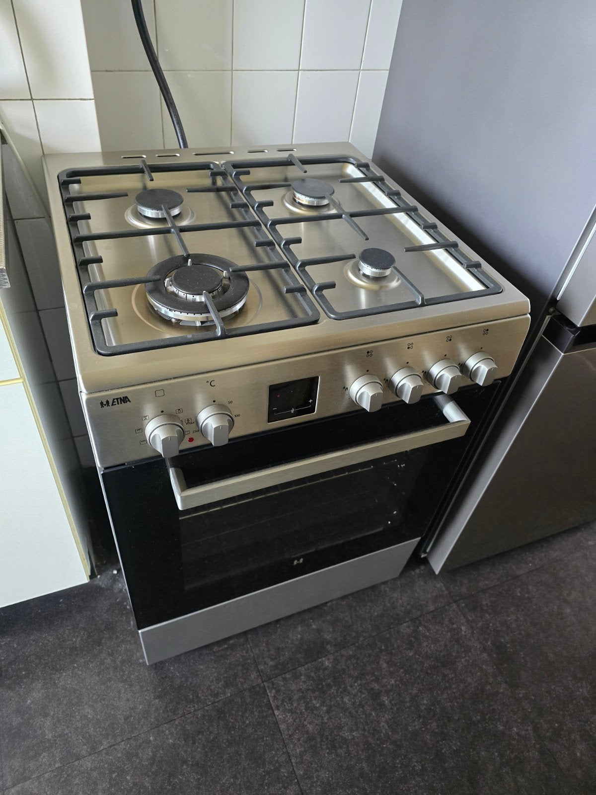 ETNA FGV460RVS Gasfornuis met elektrische oven (60 cm), Ophalen, 4 kookzones, Zo goed als nieuw, Gas