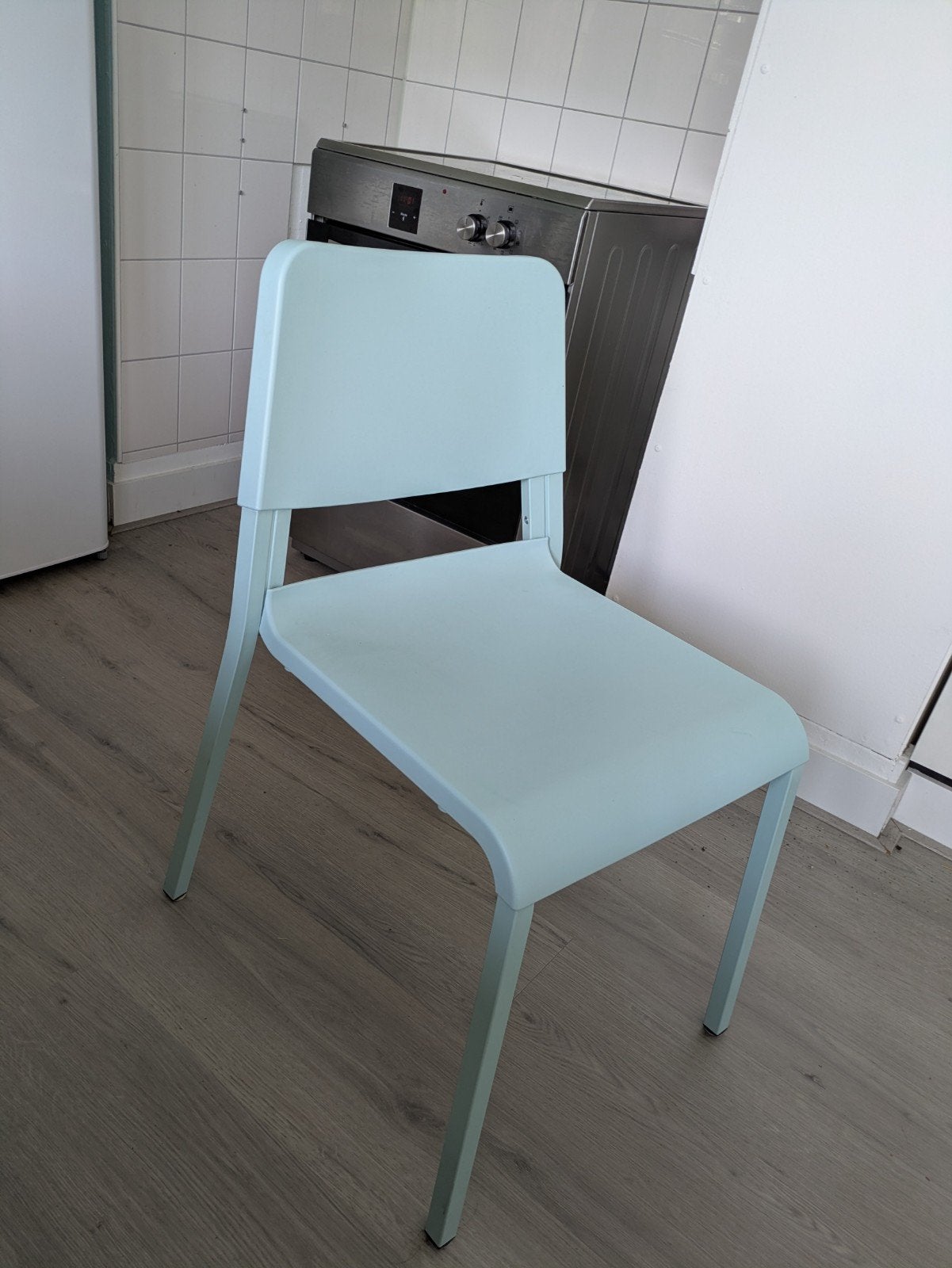 4 ikea teodores stoelen. Licht Turquoise., Ophalen, Twee