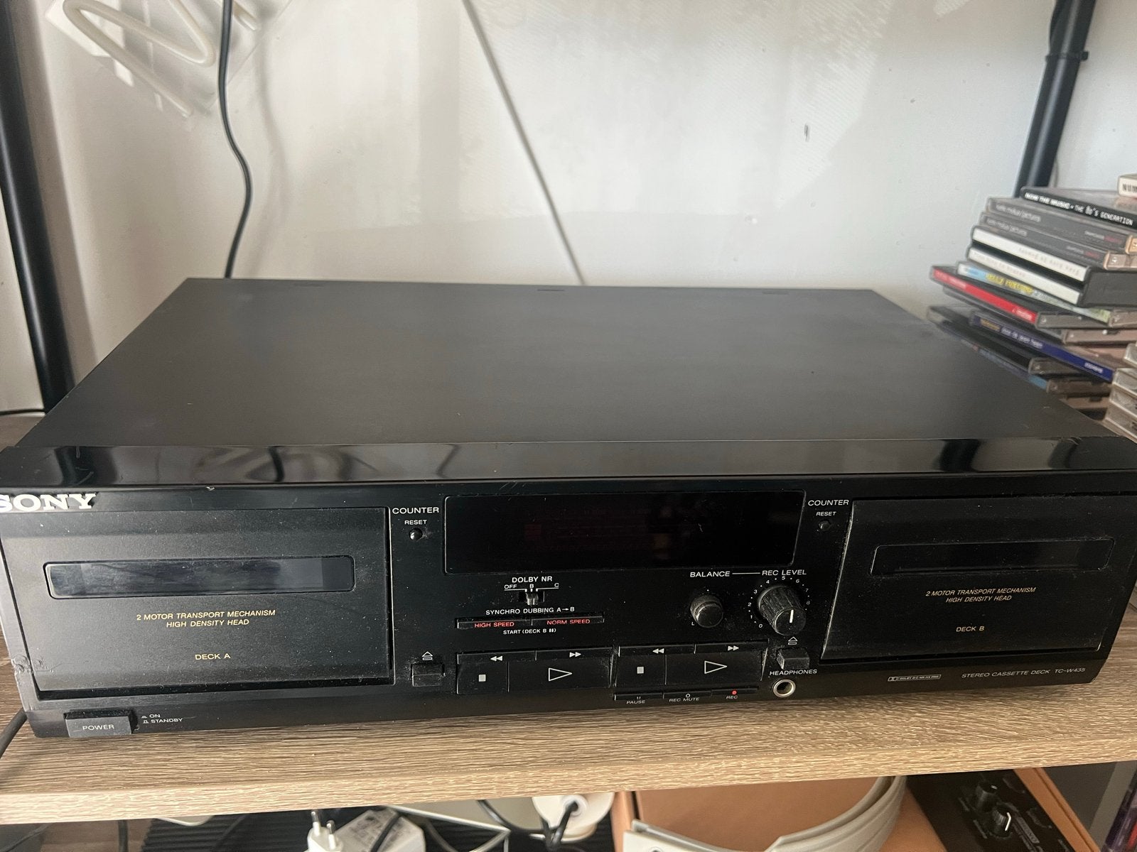 Sony TC-W435 Dubbel Cassettedeck, Audio, Tv en Foto, Ophalen, Dubbel, Sony, High speed dubbing