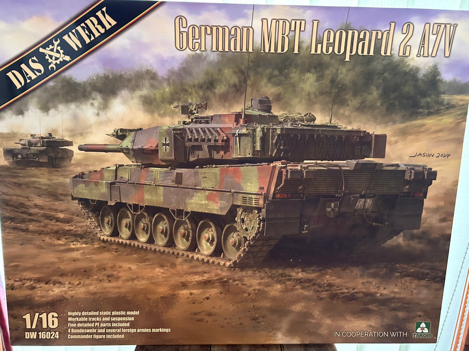 1/16 Das Werk 16024 Leopard 2 A7V, Hobby en Vrije tijd, Modelbouw | Auto's en Voertuigen, Ophalen of Verzenden, Zo goed als nieuw
