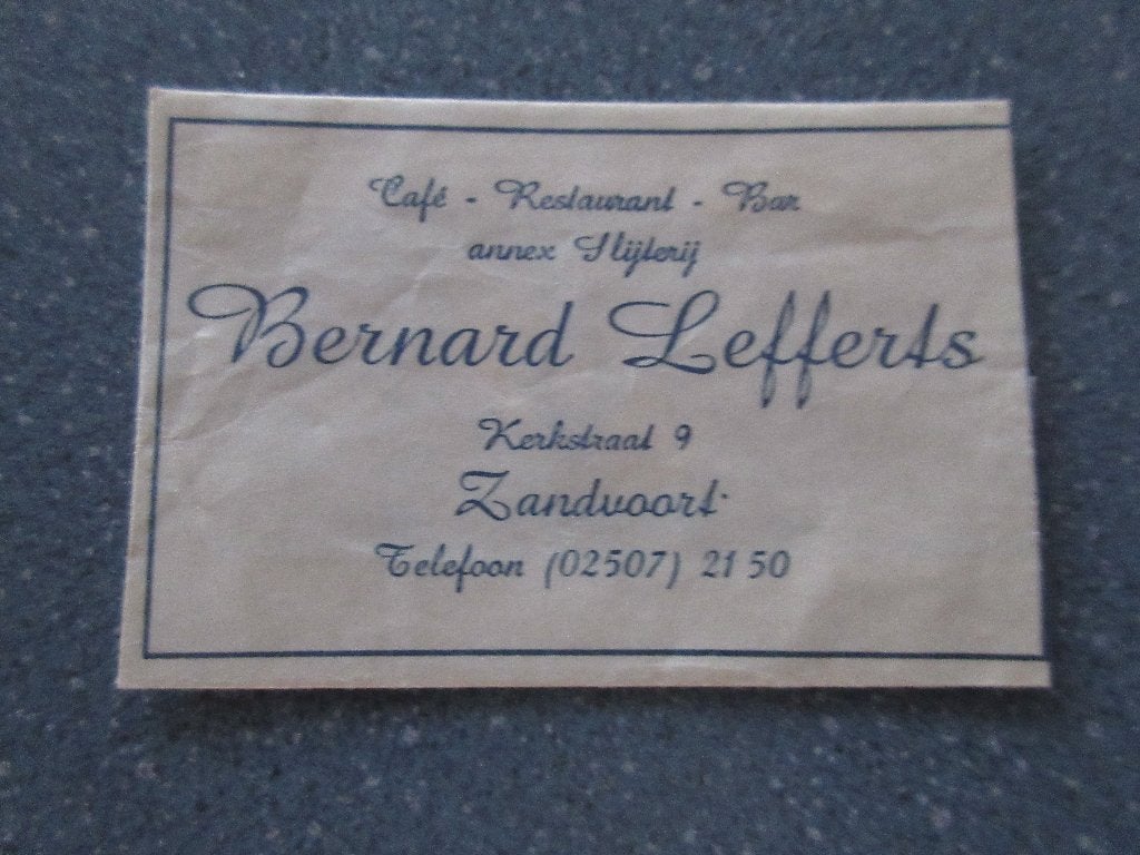 Zandvoort, café-rest.-bar Bernard Lefferts, Verzenden, Nederland