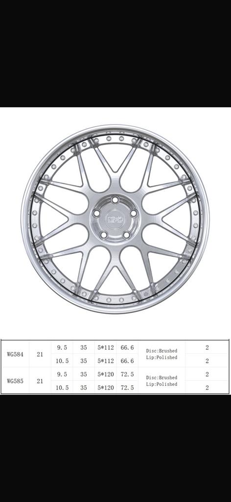 2 delige 20-21 Inch velgen, Auto-onderdelen, Velg(en), Nieuw, Ophalen of Verzenden, 235 mm