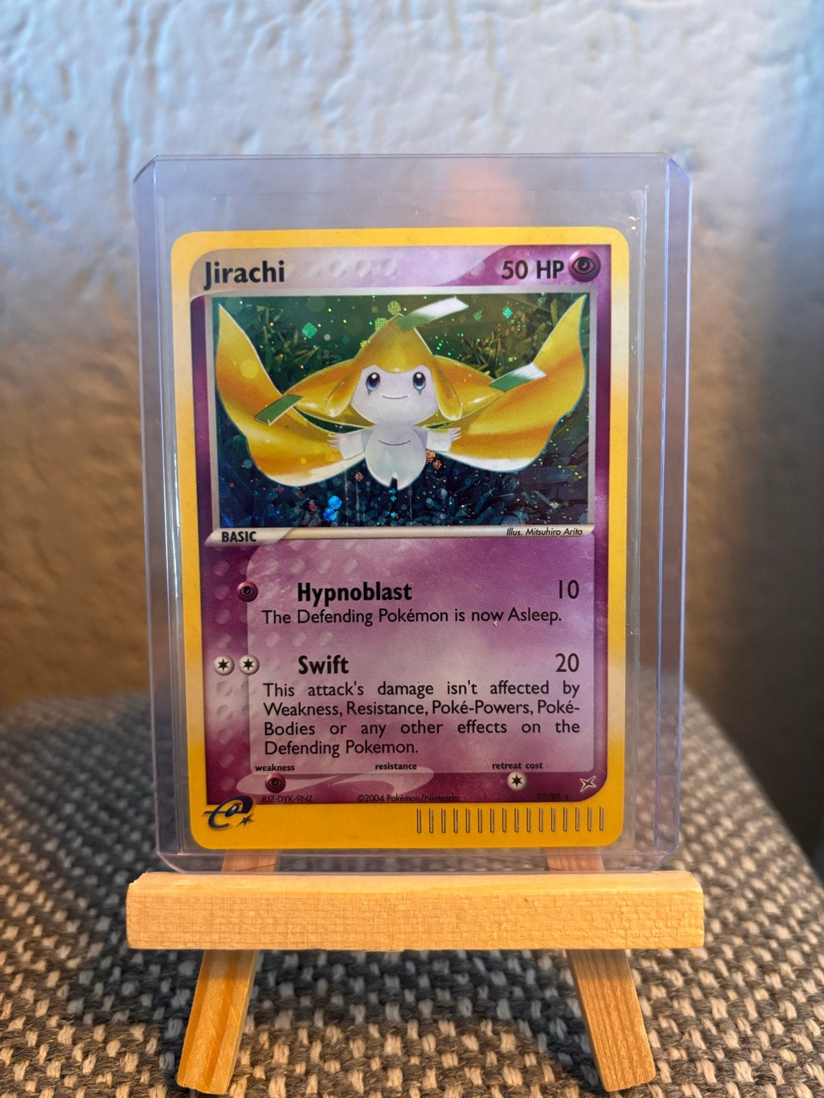 Jirachi 97/95 Holo Rare EX Hidden Legends, Ophalen of Verzenden, Zo goed als nieuw, Losse kaart, Foil