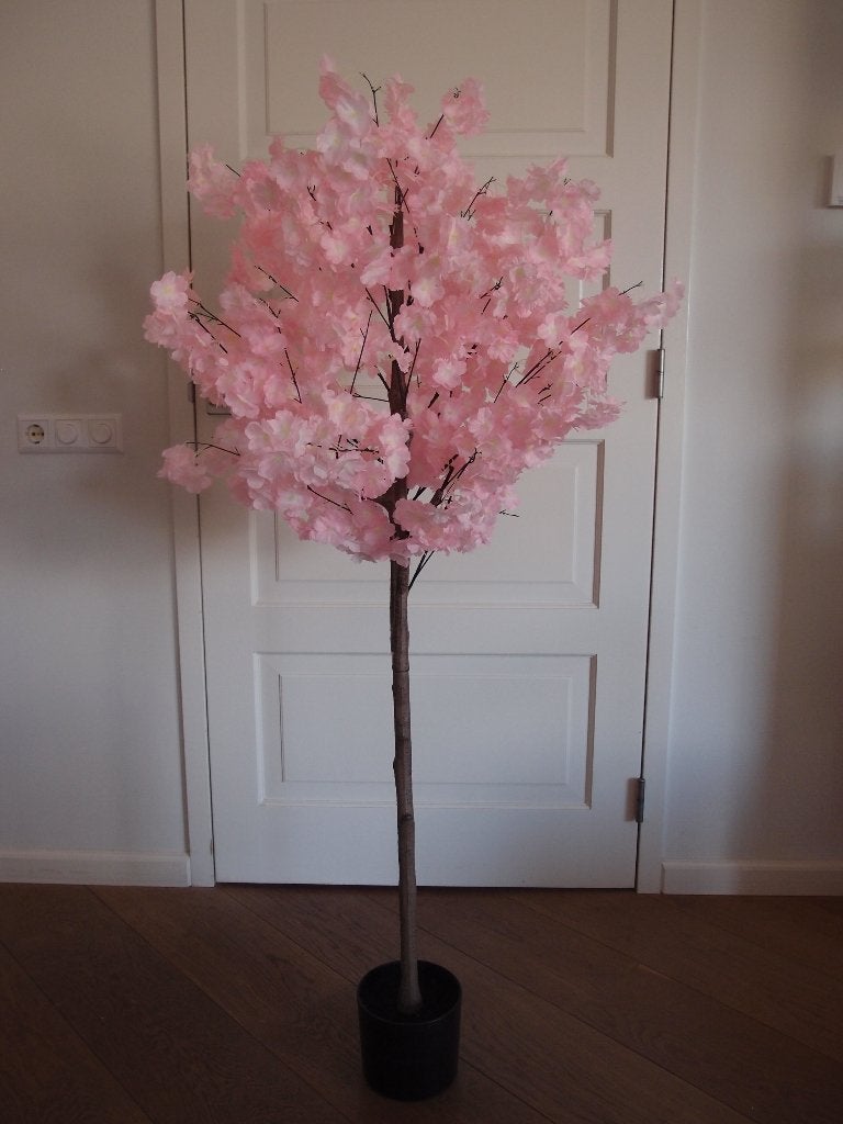 Mooie grote kunst plant bloesem boom 160 cm, Huis en Inrichting, Ophalen, Binnen, Roze, 160 cm