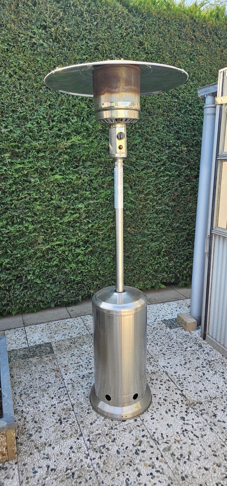 Eurom THG 14000 RVS Terrasverwarmer op Gas, Tuin en Terras, Terrasverwarmers, Zo goed als nieuw, Gas, Vloer, Ophalen