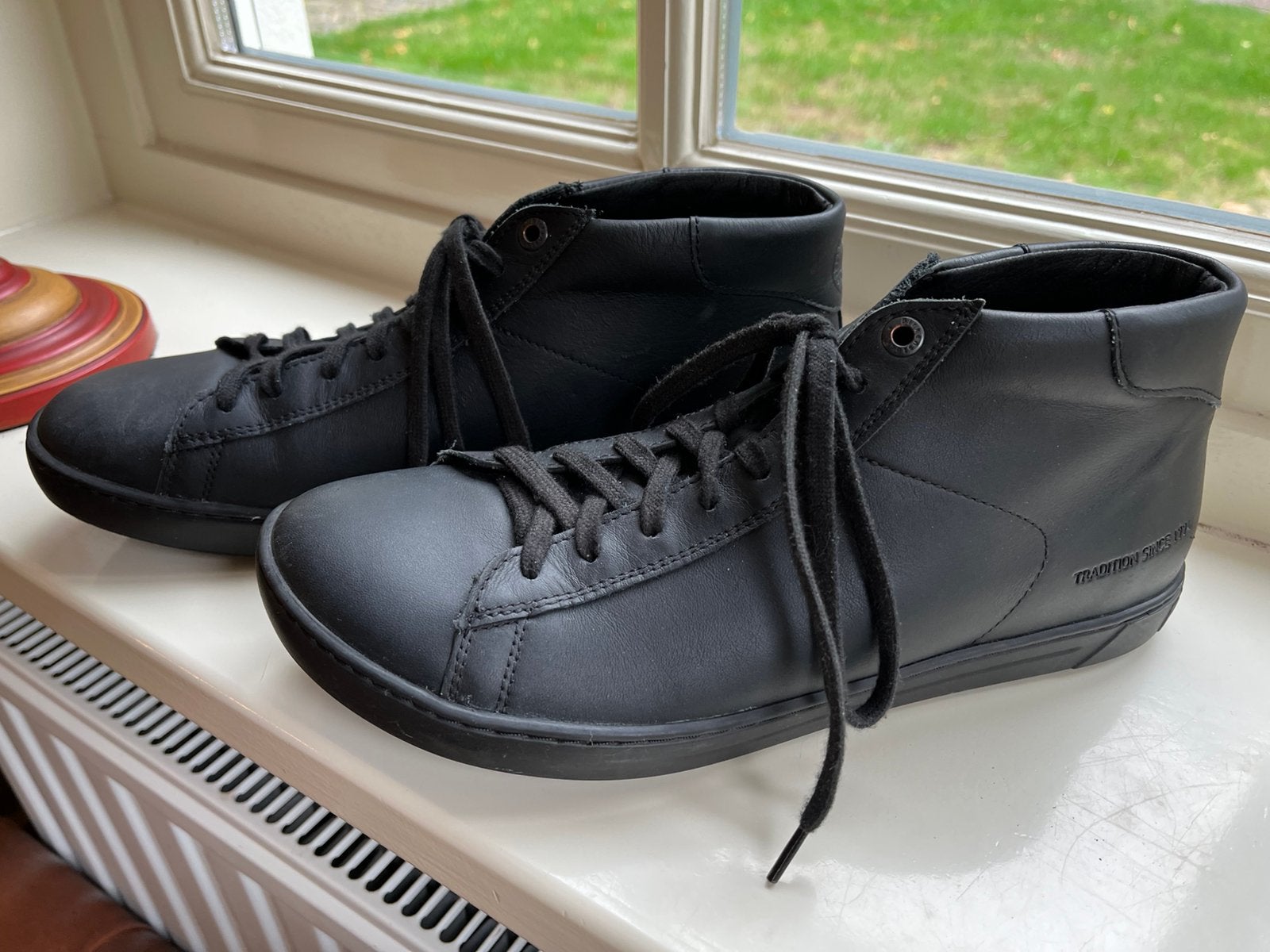 Birkenstock iets hogere vetersschoen zwart leer maat 41, Zwart, Ophalen of Verzenden, Zo goed als nieuw, Veterschoenen