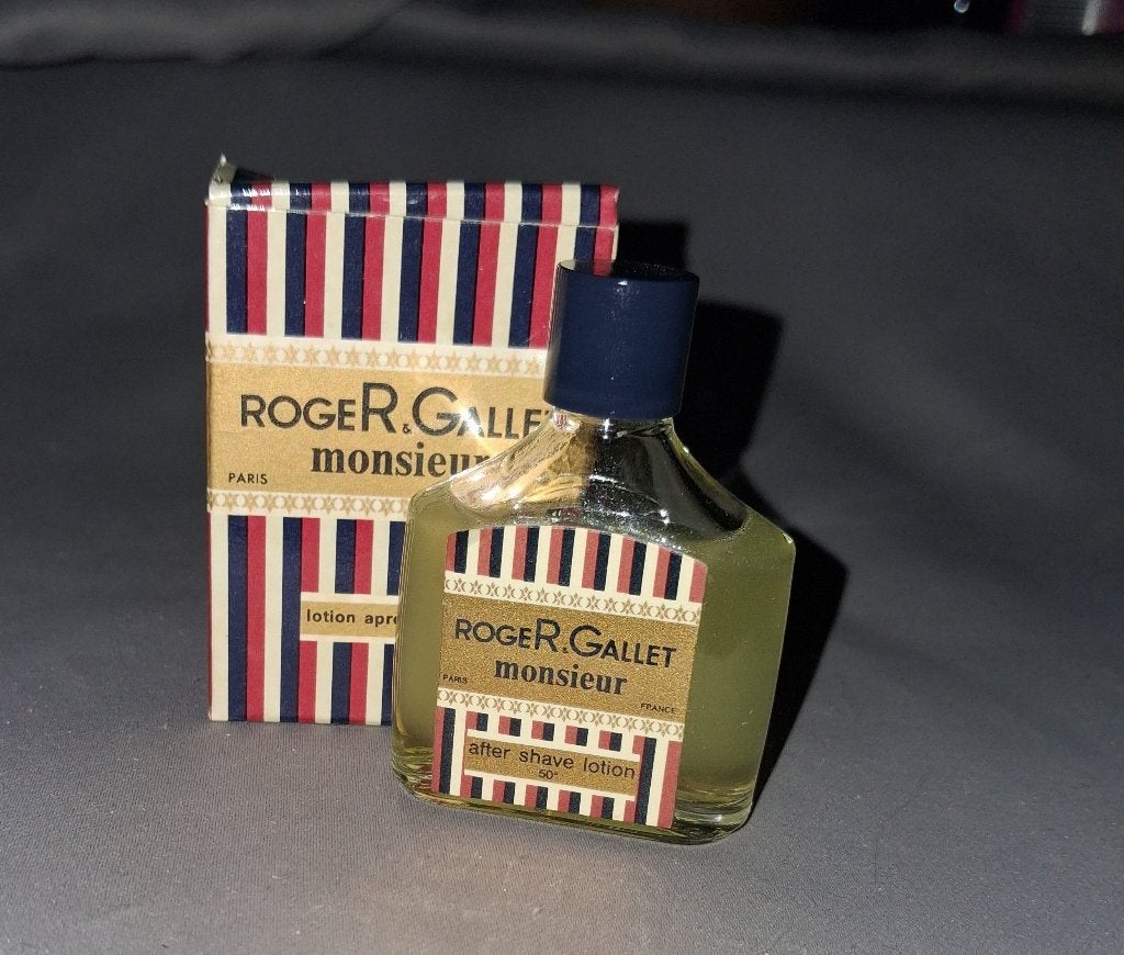 Parfum miniatuur - Roger & gallet Monsieur + Doosje, Ophalen of Verzenden, Zo goed als nieuw, Miniatuur, Gevuld
