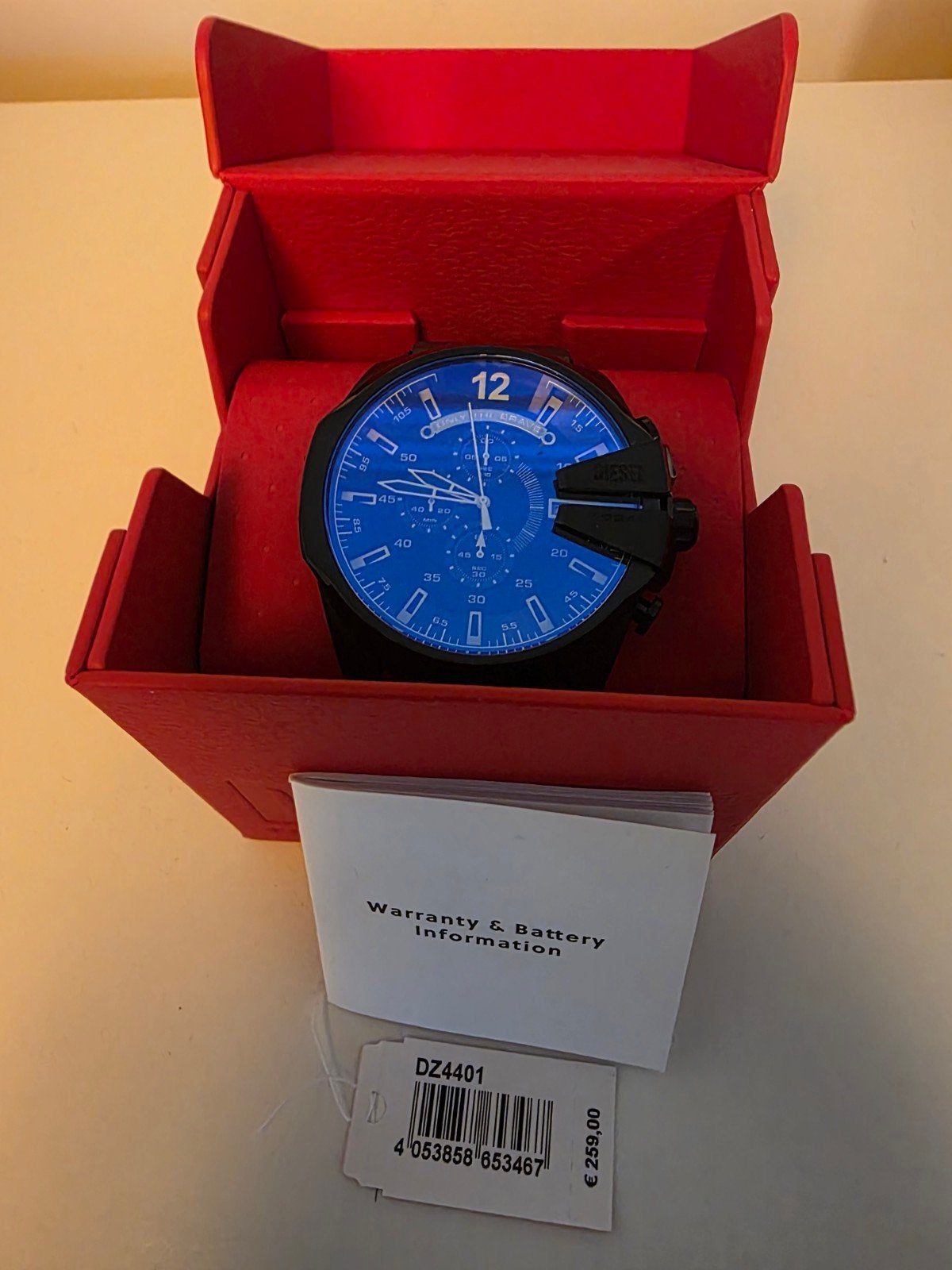 Herenhorloge Diesel DZ4401, Ophalen of Verzenden, Nieuw, Leer, Overige merken