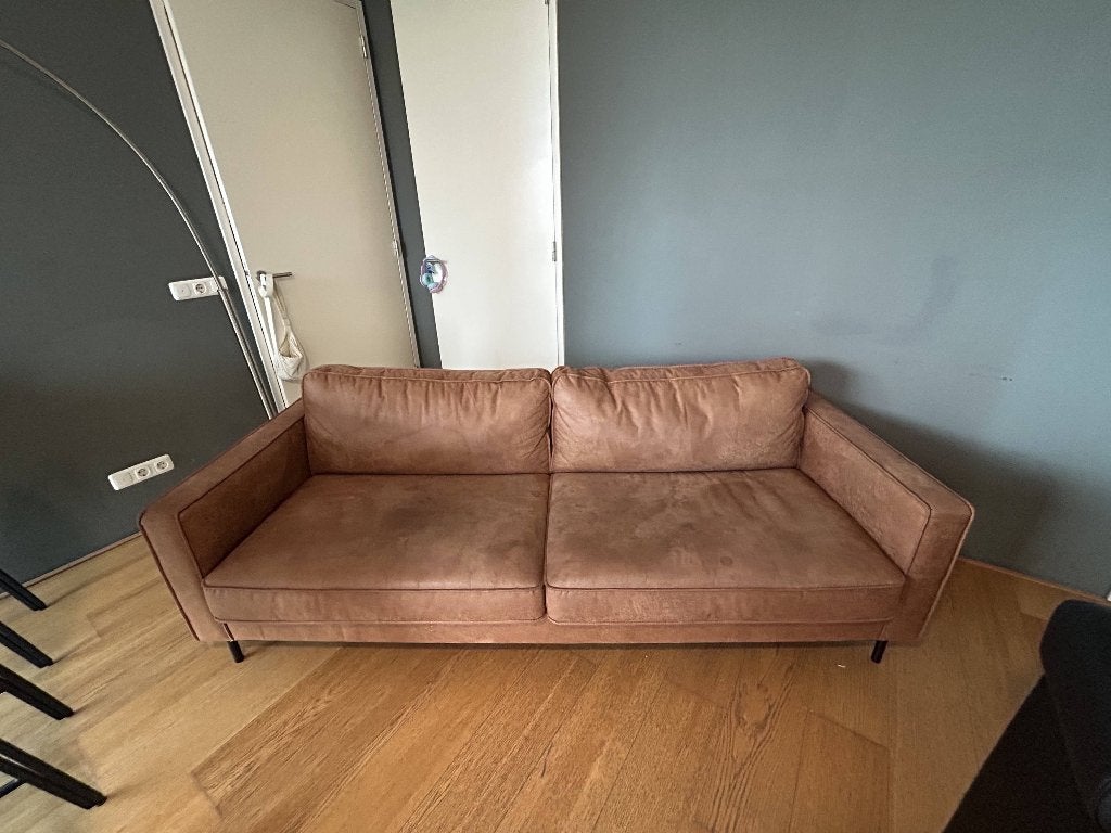 Eco leather sofa, Huis en Inrichting, Ophalen, Gebruikt, Driepersoons, Rechte bank