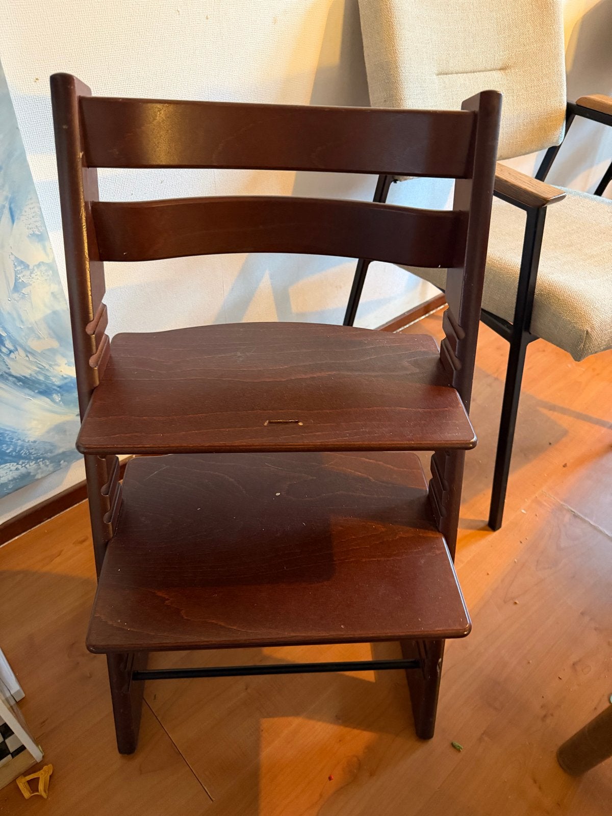 Tripp Trapp kinderstoel met baby set en tafelblad, Ophalen, Gebruikt, Meegroeistoel, Afneembaar eetblad