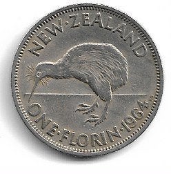 New Zeeland Florin 1964, Ophalen of Verzenden