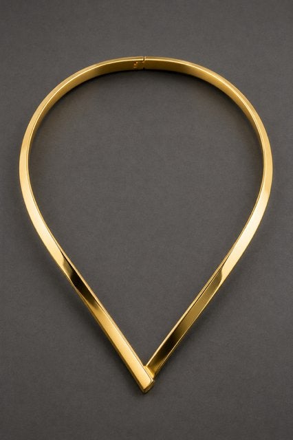 Hans Appenzeller messing collier, Ophalen of Verzenden, Zo goed als nieuw, Goud, Overige materialen
