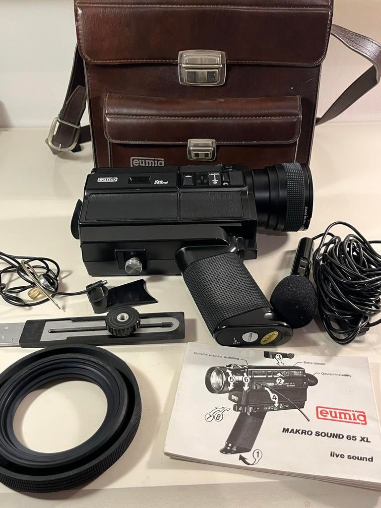 Eumig Makro Sound 65 XL Live Sound 8mm Camera met Accessoire, Ophalen of Verzenden, 8mm, Camera