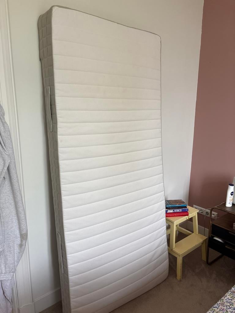 Ikea eenpersoonsmatras met pocketvering, Ophalen, 90 cm, Eenpersoons, Zo goed als nieuw