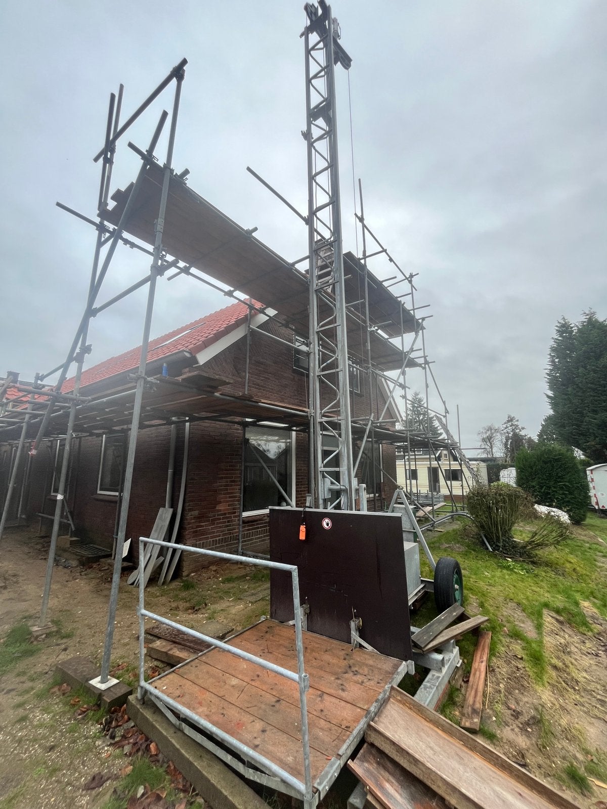 9m  bouwlift 230v 300kg neko, Ophalen of Verzenden, Zo goed als nieuw