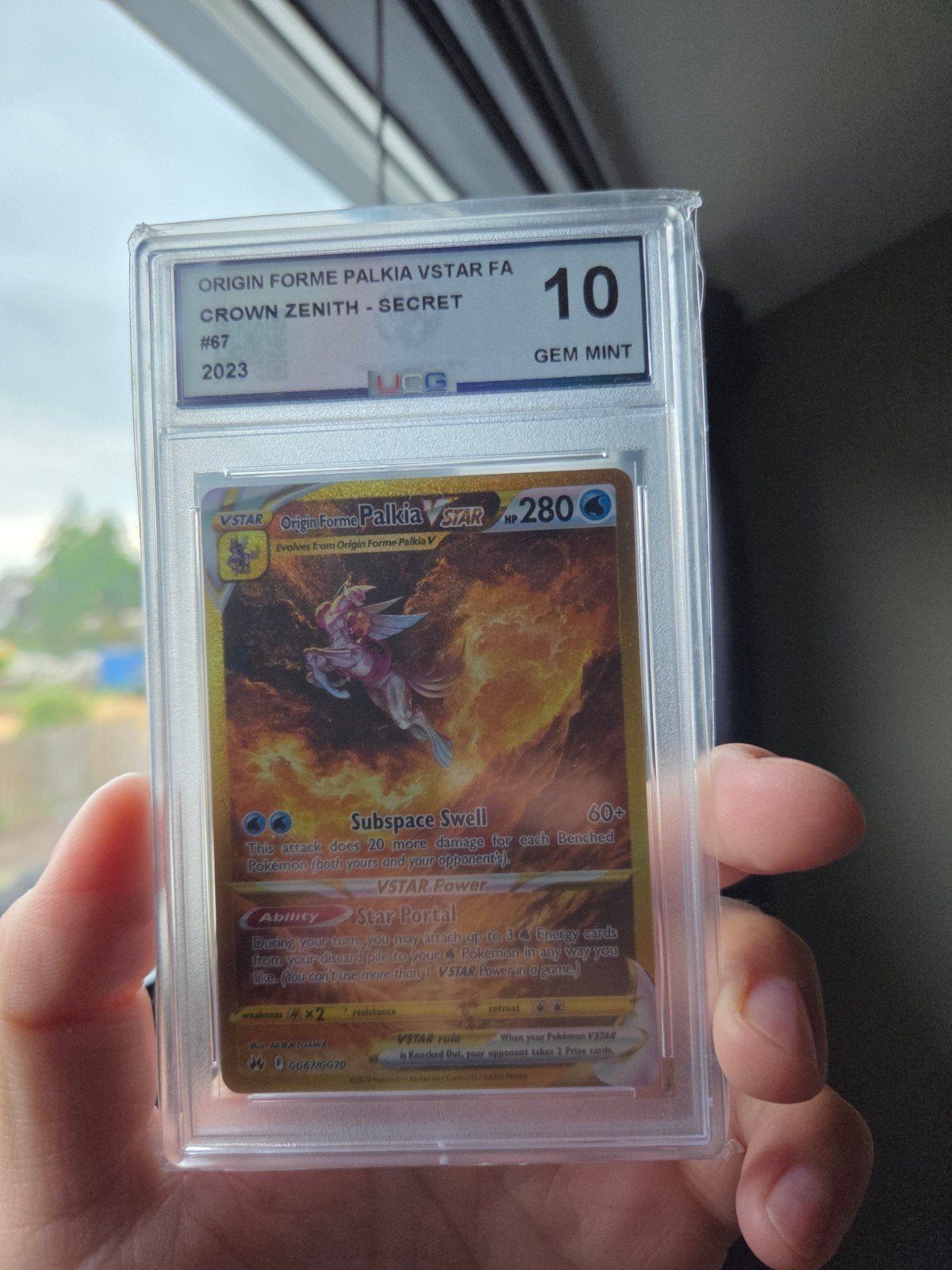 Palkia VSTAR FA UCG 10 Gem Mint Crown Zenith #GG67, Ophalen of Verzenden, Nieuw, Losse kaart, Foil