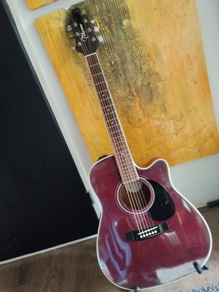Takamine EG332RC elektro-akoestische gitaar + hardcase, Ophalen of Verzenden, Gebruikt, Western- of Steelstringgitaar, Met koffer