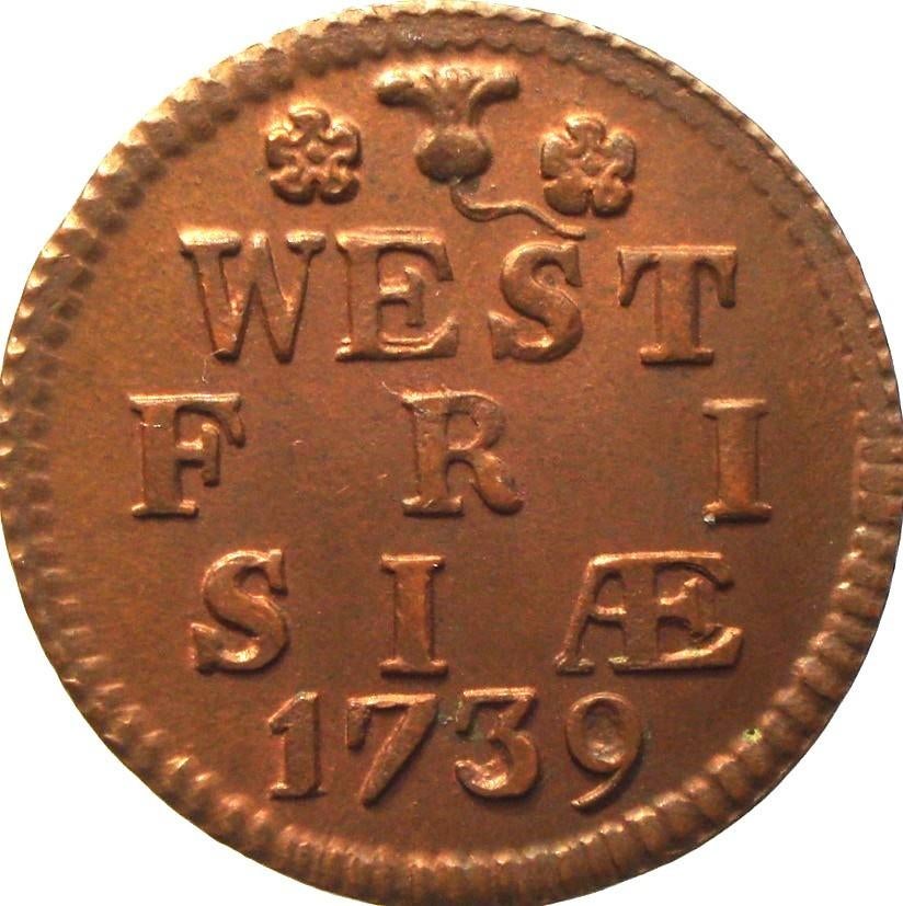 Nederland - West-Frisia - West-Friesland duit 1739 (UNC), Postzegels en Munten, Munten | Nederland, Ophalen of Verzenden, Vóór koninkrijk