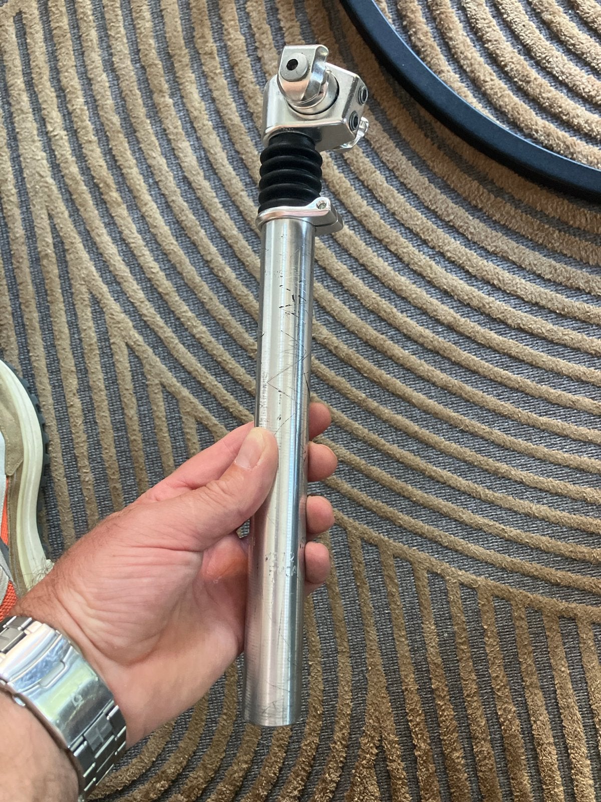 Geveerde Zadelpen 27,2mm x 23cm, Fietsen en Brommers, Fietsonderdelen, Ophalen, Gebruikt, Overige typen, Aluminium