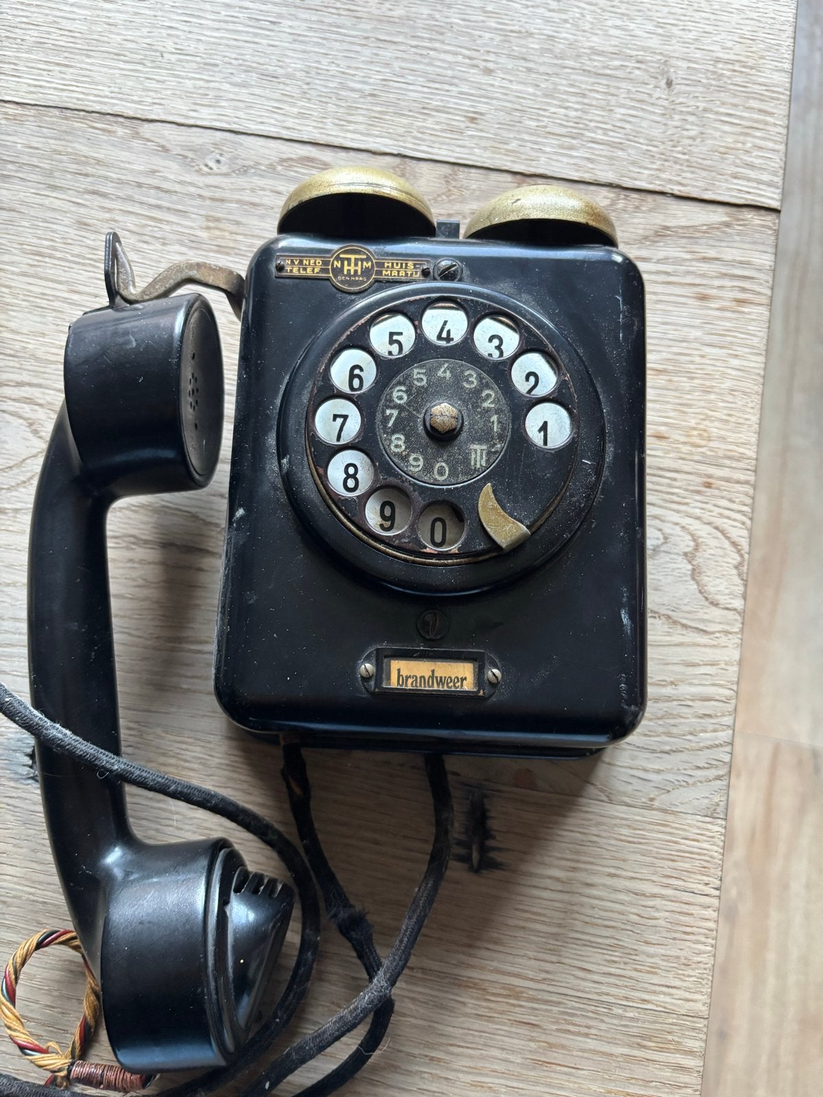 Antieke Bakelieten Telefoon met Draaischijf, Ophalen of Verzenden