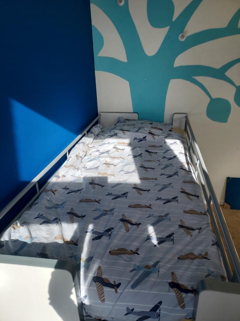 Semi hoogslaper met lattenbodem, Ophalen, Gebruikt, Eenpersoons, 90 cm