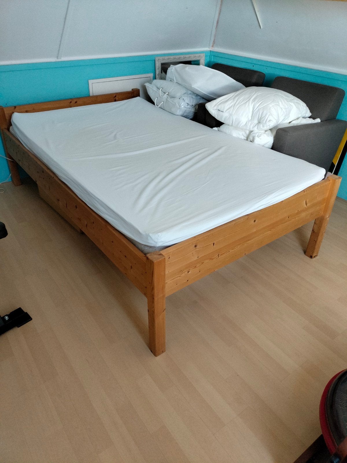 Bed 120x200, Huis en Inrichting, Ophalen, Twijfelaar, Hout, 120 cm