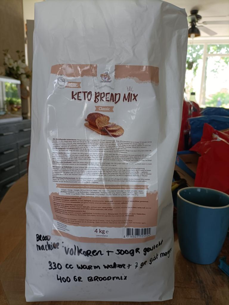 Koolhydraatarme  broodmix 2,5 kg, Verzenden