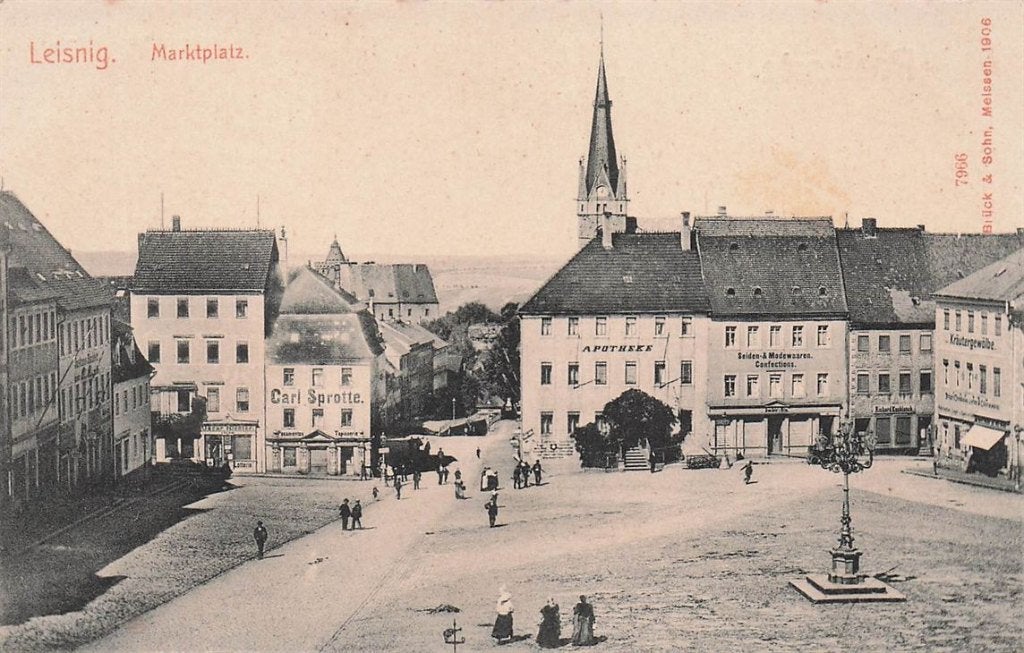 703-172-021 Leisnig Marktplatz, Verzenden, Voor 1920, Duitsland