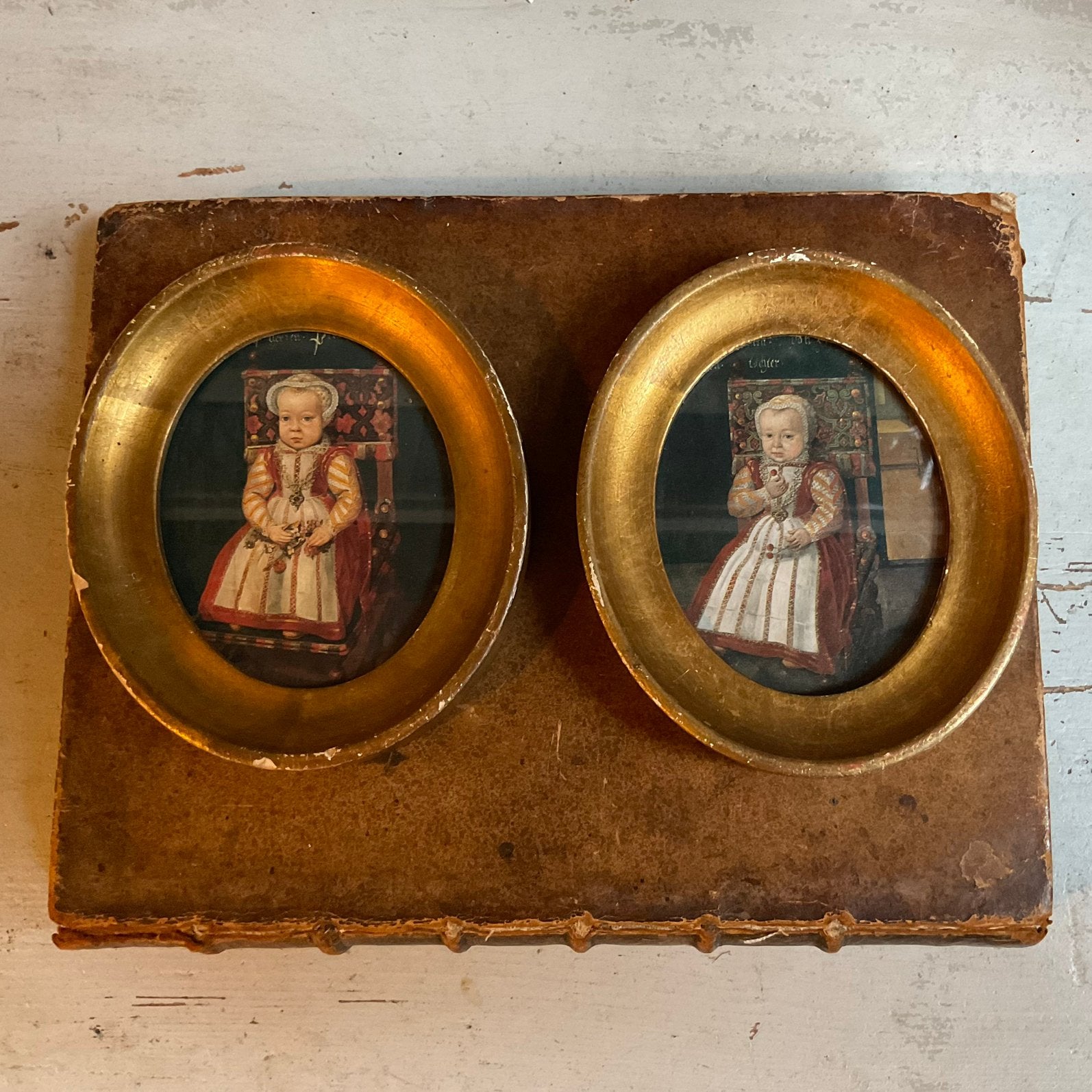 Sale 2 bois doré lijstjes samen €49 set A *tres belle*, Verzenden