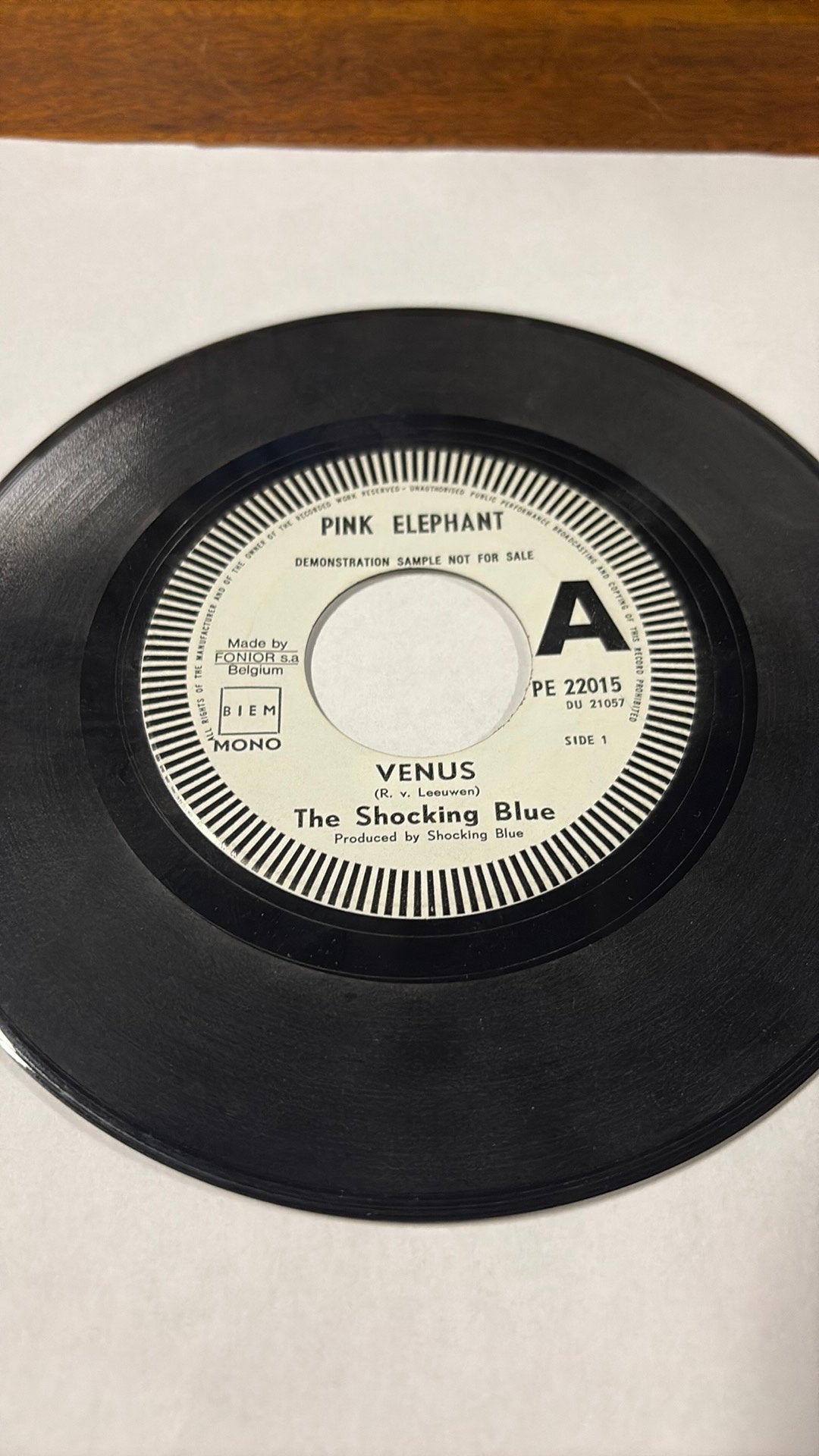 Shocking Blue vinyl single Venus demo sampler signed Robbie, Verzamelen, Muziek, Artiesten en Beroemdheden, Gebruikt, Ducoso, Ophalen of Verzenden